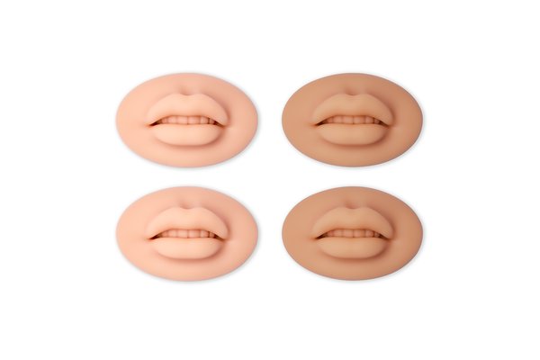 SWISS COLOR Silikon-Übungslippe 3D Set, 2 x hell, 2 x dunkel